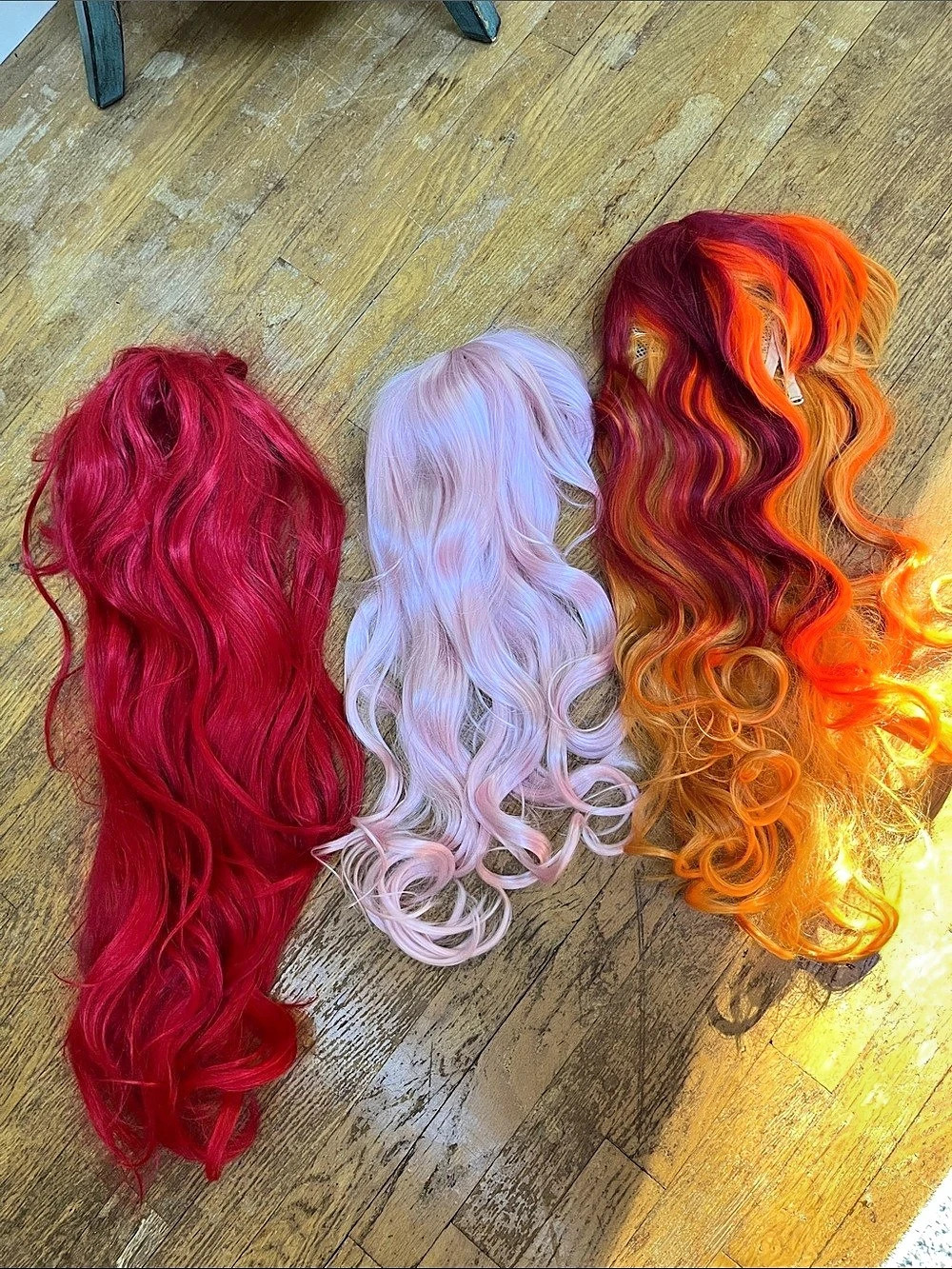 🪮Red & Pink & Orange/Red/Yellow Wog Bundle - 3PC (Cosplay, Drag, Halloween)